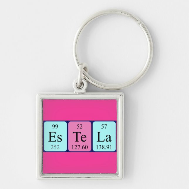 Estela periodic table name keyring (Front)