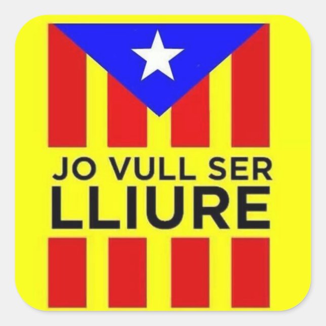 Estelada Catalana Square Sticker (Front)