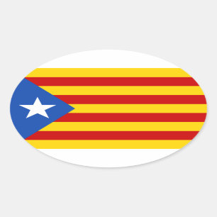 Estelada Catalonia Flag Oval Sticker