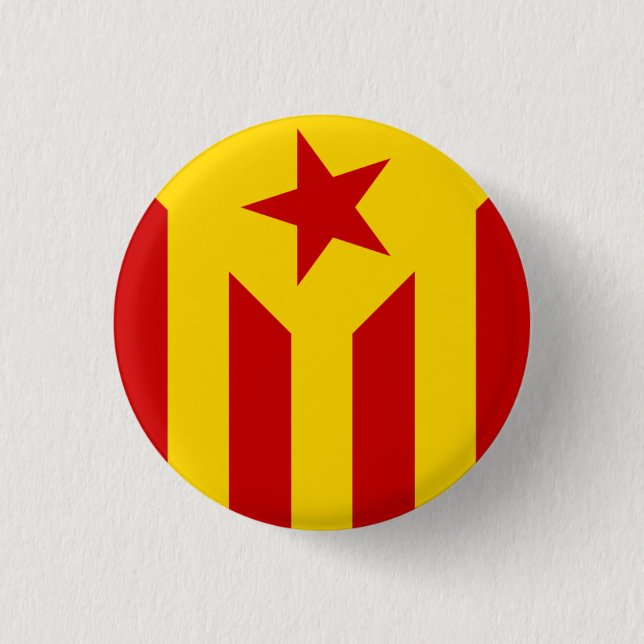 Estelada (red version) 3 cm round badge (Front)