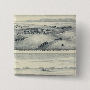 Estella Blanca Vineyard, California 15 Cm Square Badge
