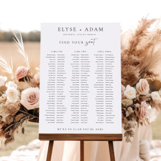 Estelle Minimal 3 Banquet Table Seating Poster