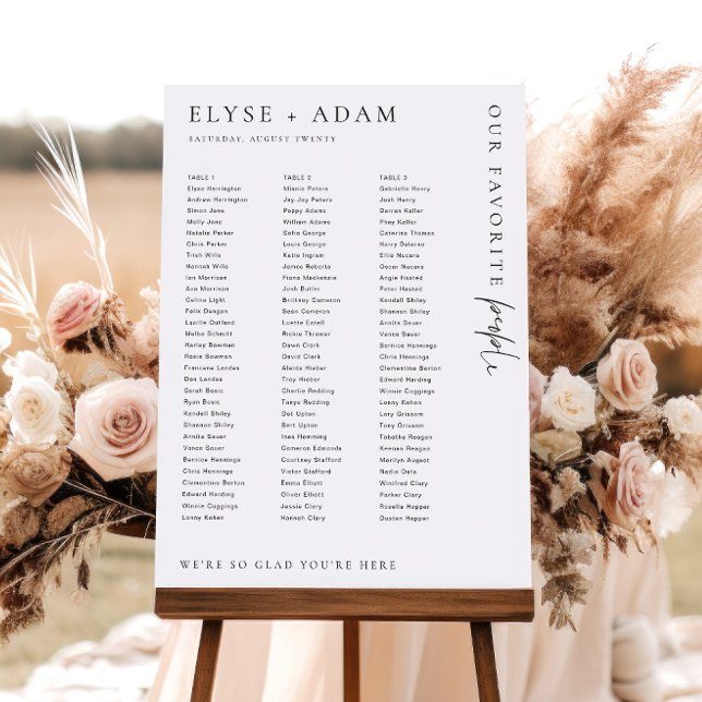 Estelle Minimal 3 Long Tables Seating Poster (Creator Uploaded)