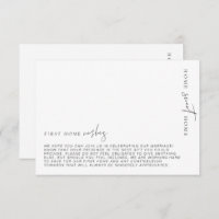 Estelle Minimalist First Home Wishes Card