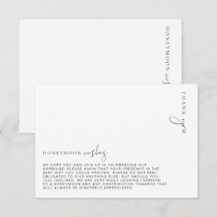 Estelle Minimalist Honeymoon Wishes Card