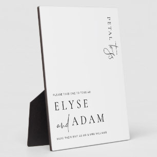 Estelle Modern Minimal Petal Toss Sign Plaque