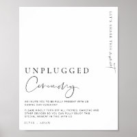 Estelle Modern Minimal Unplugged Ceremony Sign
