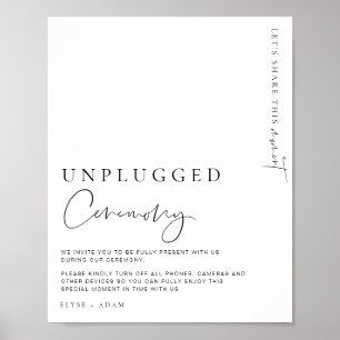 Estelle Modern Minimal Unplugged Ceremony Sign