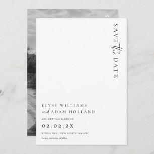 Estelle Modern Minimalist Wedding Save The Date Invitation