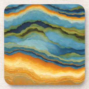 "Estepona" Horizontal Fractured Layers Coaster