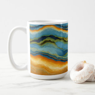 "Estepona" Horizontal Fractured Layers Coffee Mug