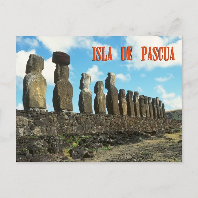 Ester island (Isla de Pascua) Postcard (Front)
