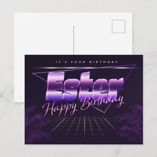 Ester Name First name purla postcard (Front/Back)