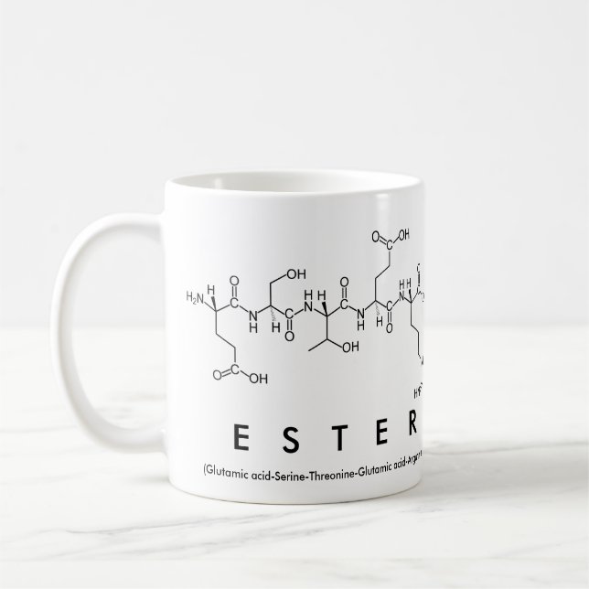 Ester peptide name mug (Left)