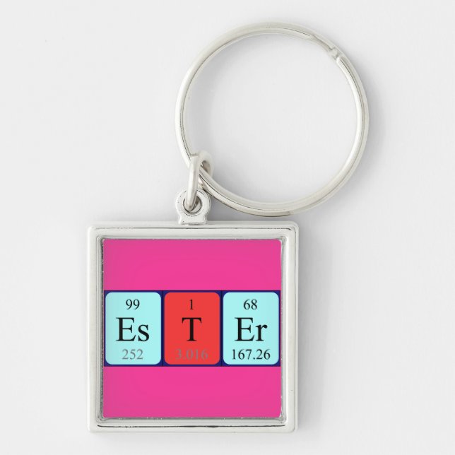 Ester periodic table name keyring (Front)