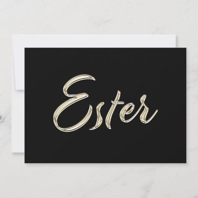 Ester white Handwriting Card (Front)