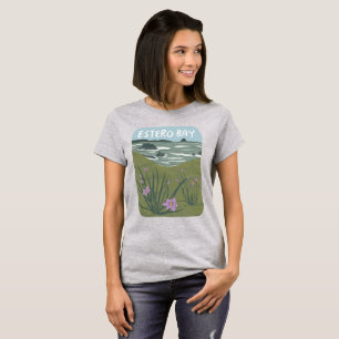 Estero Bay Central California Illustration Beach T-Shirt