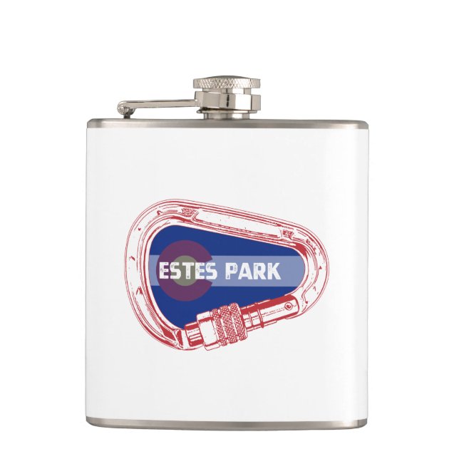 Estes Park Climbing Carabiner Hip Flask (Front)