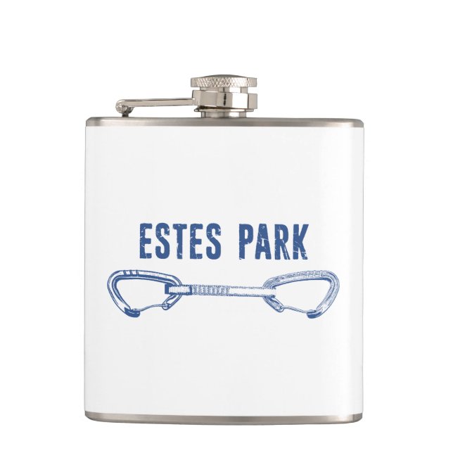 Estes Park Climbing Quickdraw Hip Flask (Front)