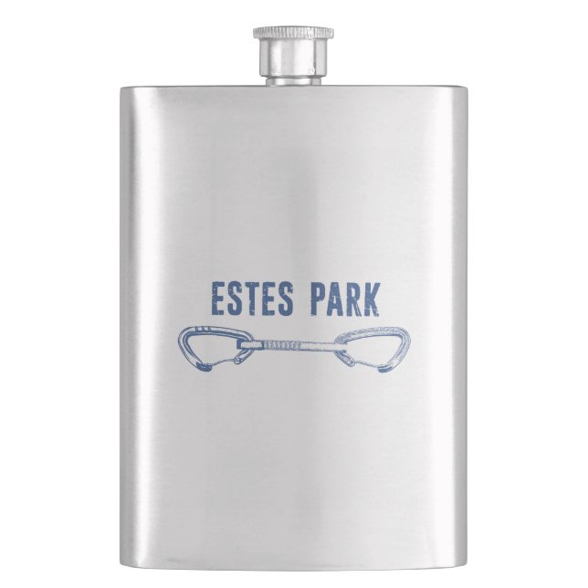 Estes Park Climbing Quickdraw Hip Flask (Front)