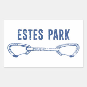 Estes Park Climbing Quickdraw Rectangular Sticker