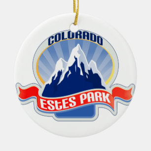 Estes Park Colorado Ceramic Tree Decoration