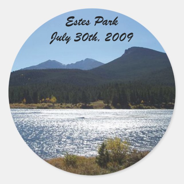 Estes Park, Colorado - Customised Classic Round Sticker (Front)