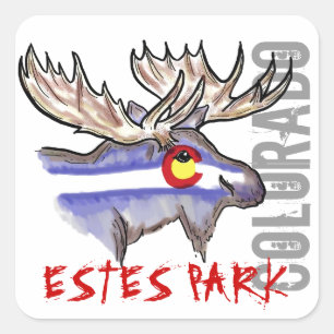 Estes Park Colorado elk design stickers