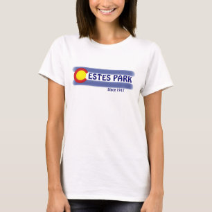 Estes Park Colorado local flag ladies tee