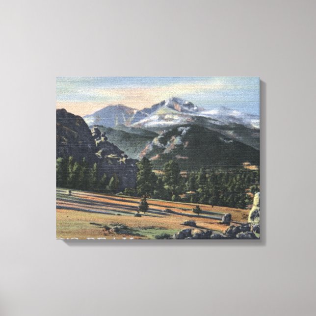Estes Park, Colorado - Longs Peak View Canvas Print (Front)