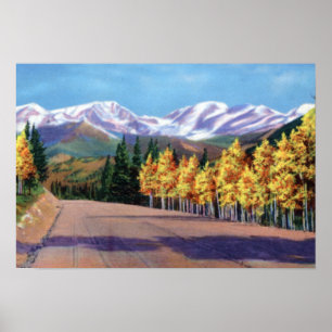 Estes Park Colorado Mummy Range from Trail Ridge R Poster
