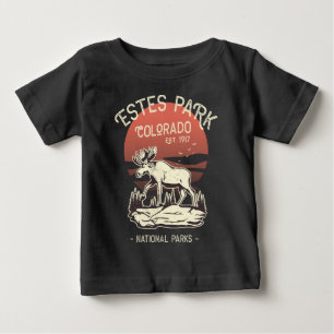 Estes Park Colorado National Park Elk Sunset Baby T-Shirt