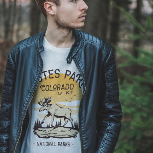 Estes Park Colorado National Park Elk Sunset T-Shirt