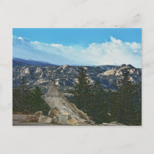 Estes Park, Colorado, Overlook Sign Postcard