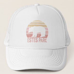 Estes Park Colorado Retro Bear Trucker Hat