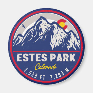 Estes Park Colorado Retro Sunset Souvenirs Magnet