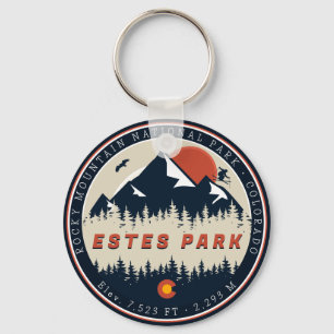 Estes Park Colorado Ski Mountain Vintage 80s Key Ring