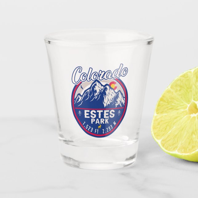 Estes Park Colorado Souvenirs - hiking camping Shot Glass (Front)