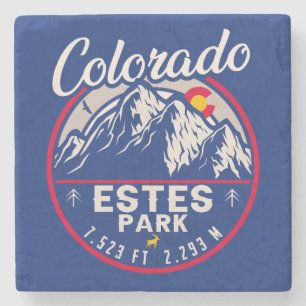 Estes Park Colorado Souvenirs - hiking camping Stone Coaster