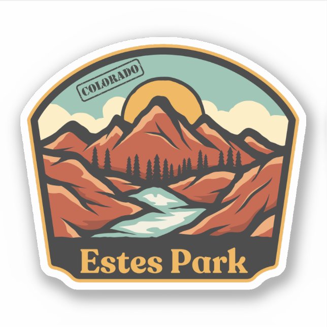 Estes Park, Colorado Sticker (Front)