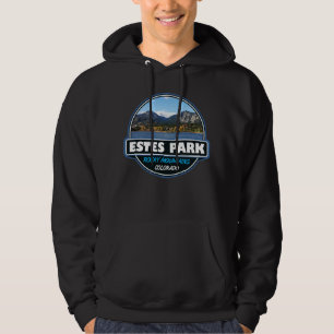Estes Park Colorado Travel Art Emblem Hoodie