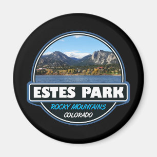 Estes Park Colorado Travel Art Emblem Magnet