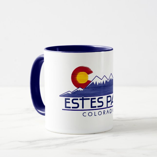 Estes Park Colorado wood mountains mug (Front Left)