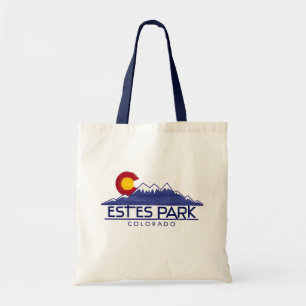 Estes Park Colorado wood mountains tote bag