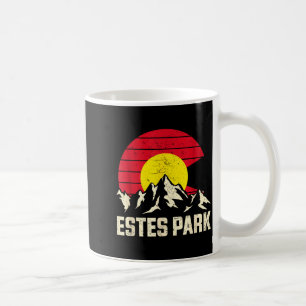 Estes park mountain adventure colorado state flag coffee mug