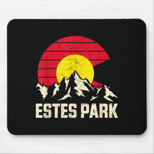 Estes park mountain adventure colorado state flag mouse mat