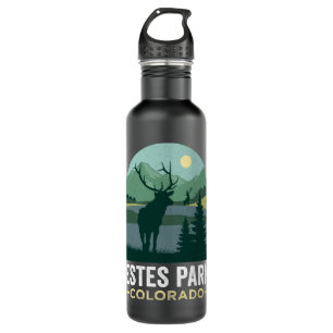 Estes Park TShirt Elks Retro Vintage Estes Park Co 710 Ml Water Bottle