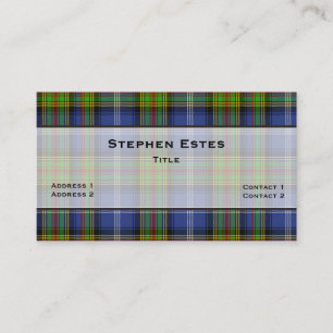 Estes Traditional Tartan Plaid Custom Business Card