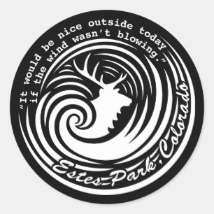 Estes wind black sticker