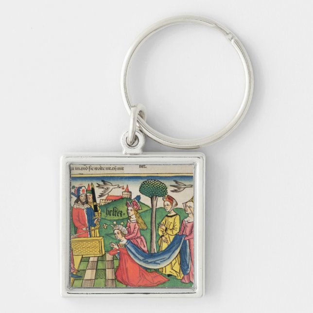 Esther 2 15-18, Esther is chosen to be Queen by th Key Ring (Front)